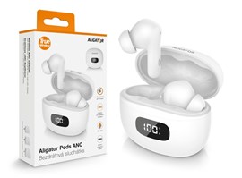 Aligator TWS sluchátka  Pods ANC TWS08WT, bílá