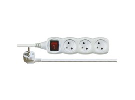 Emos P1315 Prodlužovací kabel bílý s vypínačem 3 zásuvky 5m
