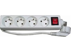 Emos P1417 Prodlužovací kabel bílý s vypínačem 4 zásuvky 7m