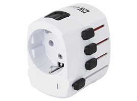 Emos cestovní adaptér bílý (pro Evropany v zahraničí), bílá