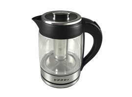 Beper BB103 rychlovarná skleněná konvice se sítkem na čaj 2v1, LED podsvícení, 1.8L, 2200W