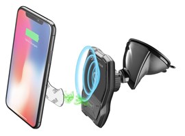 Cellularline MAG4 Pilot Force Wireless Magnetický držák s přísavkou MAG4PFWIRK, černý