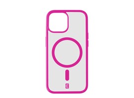 Zadní kryt Cellularline Pop Mag s podporou Magsafe pro Apple iPhone 15, čirý / růžový
