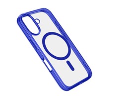 Zadní kryt Cellularline Iconic Mag s podporou Magsafe pro Apple iPhone 16, čirý / tmavě modrý