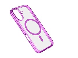 Zadní kryt Cellularline Iconic Mag s podporou Magsafe pro Apple iPhone 16 Plus, čirý / růžový