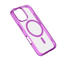 Zadní kryt Cellularline Iconic Mag s podporou Magsafe pro Apple iPhone 16 Pro, čirý / růžový