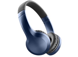 Bezdrátová sluchátka AUDIO Cellularline AKROS, extra basy, modrá