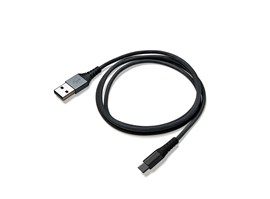Datový USB kabel Celly s USB-C konektorem, nylonový obal, 25 cm, černý