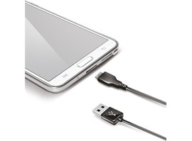 Datový USB kabel Celly s konektorem microUSB, černý