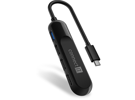 Connect IT USB-C hub USB 3.0, externí, černý