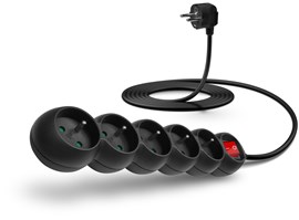 Connect IT CES-1007-BK prodlužovací kabel 5 zásuvek, 3 m