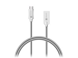 Connect IT CCA-3010-SL microUSB - USB, 1m, stříbrný