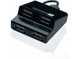 Connect IT CI-108 USB HUB 4x STEP černý