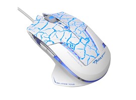 E-Blue Myš Mazer Pro,2500DPI, bílá/modrá