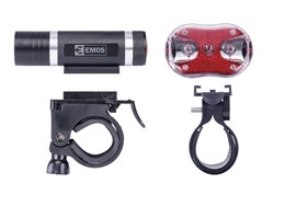 Emos Svítilna na kolo SET 1+3x LED, na 3+2x AAA, přední+zadní