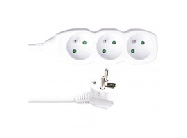 Emos Prodlužovací kabel – 3 zásuvky, 3m, 3x 1,5mm2, bílý