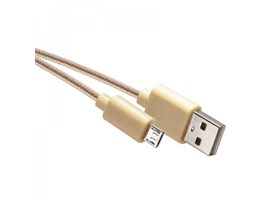 Emos USB kabel 2.0 A/M - micro B/M 1m zlatý