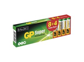 GP Super Alkaline AA/LR6 8+4 ks