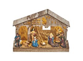 Emos DCWW14 LED betlém dřevěný, 19 cm