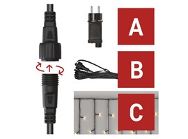 Emos Základní sada pro spoj. řetězy Standard – rampouchy, 2,5 m