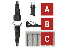 Emos Základní sada pro spoj. řetězy Standard – rampouchy, 2,5m