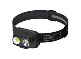 Emos COB LED nabíjecí čelovka P3542, 500 lm, 130 m, Li-pol 1200 mAh