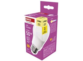 Emos LED žárovka Classic A60 / E27 / 5,8 W (50 W) / 645 lm / teplá bílá