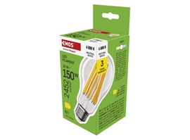 Emos LED žárovka Filament A70 / E27 / 18 W (150 W) / 2452 lm / neutrální bílá
