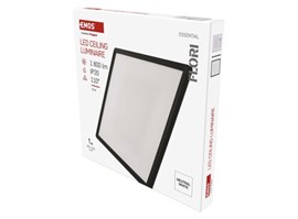 Emos LED přisazené svítidlo FLORI čtvercové, černé, 18W, neutrální bílá