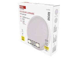 Emos LED přisazené svítidlo RORI kruhové, bílé, 17W, se změnou CCT