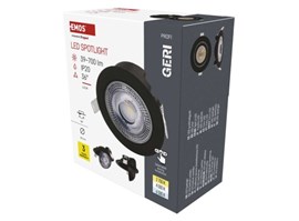 Emos LED bodové svítidlo GERI 6,5W 780LM IP20 CCT černá
