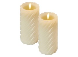 Emos LED dekorace – vosková svíčka, 17 cm, 2x AAA, vnitřní, teplá bílá, 2 ks, časovač