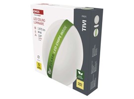 Emos Lighting LED přisazené svítidlo TIVI, B CLASS, kruhové bílé 12,5W, IP44, teplá bílá
