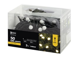 Emos ZYK0202 50LED Xmas Cherry 2,5M WW