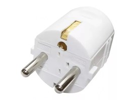 Emos P0034 vidlice přímá pro prodlužovací kabel, bílá