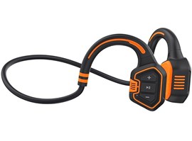 Evolveo BoneSwim MP3 16GB, bezdrátová sluchátka na lícní kosti, oranžové