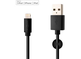 Datový a nabíjecí kabel FIXED s konektorem Lightning, 2,4A, černý