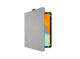 Textilní pouzdro pro 10,1" tablety FIXED Novel se stojánkem a kapsou pro stylus, šedé