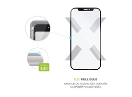 Ochranné tvrzené sklo FIXED Full-Cover pro Xiaomi Redmi Note 9 Pro/9 Pro Max/Note 9S, lepení přes celý displej, černé