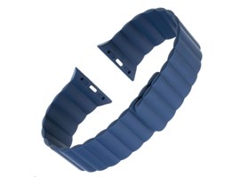 Silikonový řemínek FIXED Magnetic Strap s magnetickým zapínáním pro Apple Watch 42 mm/44 mm, modrý