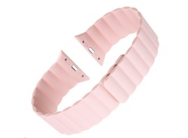 Silikonový řemínek FIXED Magnetic Strap s magnetickým zapínáním pro Apple Watch 42 mm/44 mm, růžový