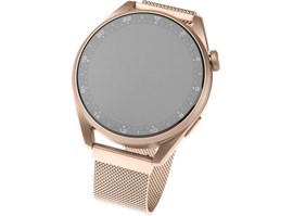 Síťovaný nerezový řemínek FIXED Mesh Strap s šířkou 20mm pro smartwatch, růžové zlatý