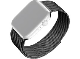 Síťovaný nerezový řemínek FIXED Mesh Strap pro Apple Watch 42/44/45mm, černý