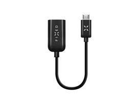 MicroUSB OTG adaptér FIXED pro mobilní telefony a tablety, USB 2.0, černý