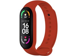 Silikonový řemínek FIXED Silicone Strap pro Xiaomi Band 7/ Mi Band 6/ Mi Band 5, červený