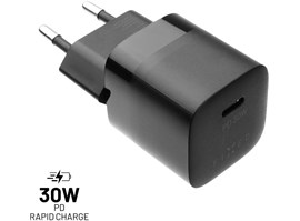FIXED síťová nabíječka Mini s USB-C, PD, 30W, černá