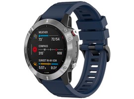 Silikonový řemínek FIXED Silicone Strap pro Garmin QuickFit 22mm, modrý