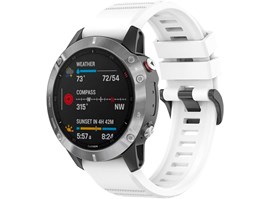 Silikonový řemínek FIXED Silicone Strap pro Garmin QuickFit 22mm, bílý