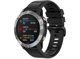 Silikonový řemínek FIXED Silicone Strap pro Garmin QuickFit 26mm, černý