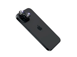 Safírová ochrana čoček fotoaparátů FIXED Sapphire Camera Glass pro Apple iPhone 15/15 Plus, černá